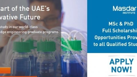 Closed: APPLY: MASDAR Institute Full Scholarships 2017 for Graduate Studies in UAE
