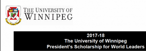 Closed: APPLY: University of Winnipeg President’s Scholarships for International Study in Canada 2017