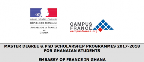 Closed: APPLY: French Embassy Master Degree and PhD Scholarship Programme for Ghanaian Students 2017/2018 (Fully Funded to France)