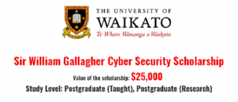 Closed: APPLY: Sir William Gallagher Cyber Security Scholarship in New Zealand, 2017