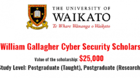 Closed: APPLY: Sir William Gallagher Cyber Security Scholarship in New Zealand, 2017