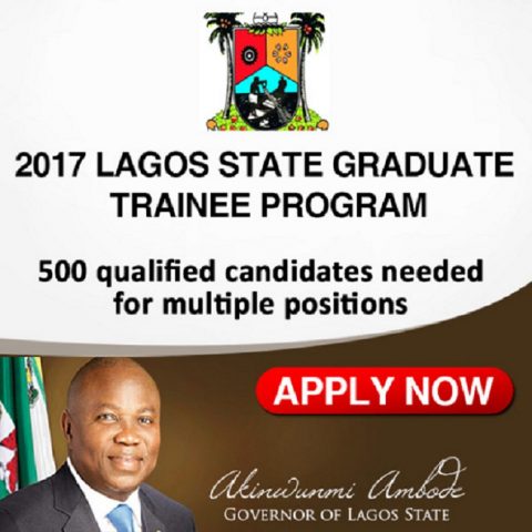 APPLY: Lagos State Government Graduate Trainee Programme 2017 (500 Position Available)