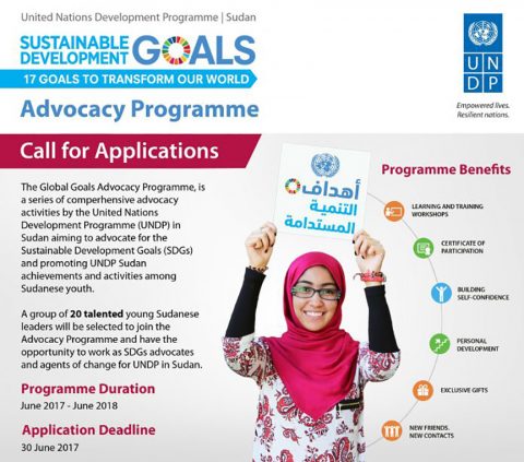 Closed: APPLY: UNDP Global Goals Advocacy Programme for Young Leaders from Sudan 2017