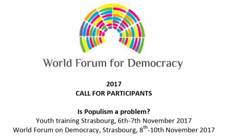 Closed: APPLY: World Forum for Democracy In Strasbourg (Fully Funded) 2017