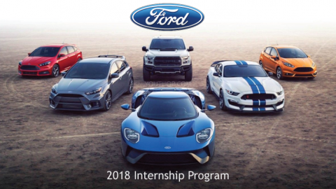 Closed: APPLY: Ford Internship Program in USA 2018