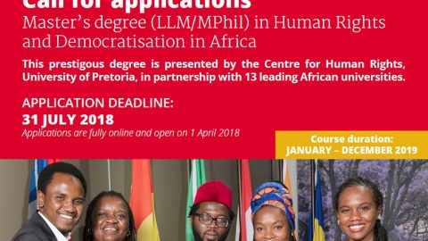 Closed: APPLY: Master’s Human Rights and Democratisation in South Africa 2018