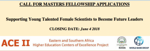 Closed: APPLY: World Bank ACE II Masters Scholarship Program for Young African Female Students 2018