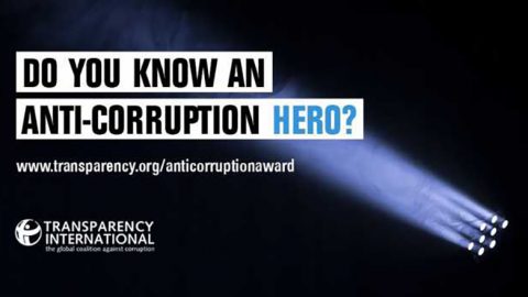 Closed: APPLY: Transparency International Anti-Corruption Award 2018