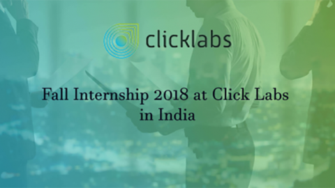 Closed: International Design Internship at Click Labs in India
