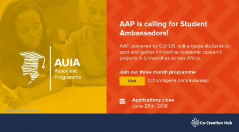 Closed: APPLY: Co-creation Hub’s AUIA Associate Programme (AAP) Student Ambassadors Program 2018