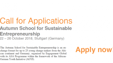 Closed: Autumn School for Sustainable Entrepreneurship for African Young Change-makers 2018