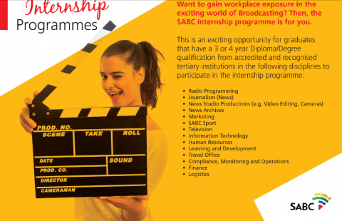 Closed: South African Broadcasting Corporation (SABC) Internship Programme for Young South Africans 2018