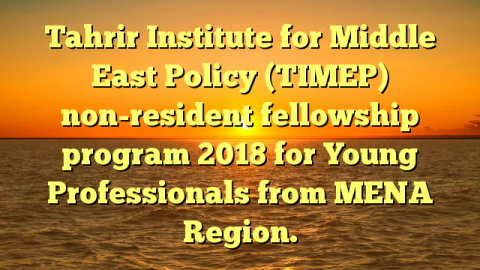 Closed: Tahrir Institute for Middle East Policy (TIMEP) Non Resident Fellowship Program for Middle East and North Africans 2018 (Stipend Available)