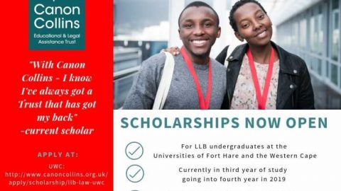 Closed: Canon Collins Trust LLB Scholarships 2019