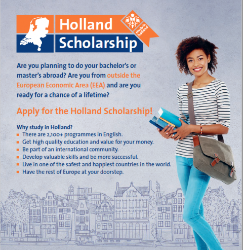 Closed: Bachelor’s & Masters Holland Scholarships in the Netherlands 2019