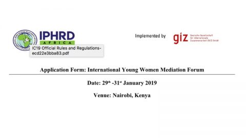 Closed: Fully Funded International Young Women Mediation Forum In Nairobi