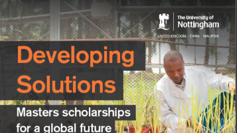 105 Scholarships Available for University of Nottingham Developing Solutions Masters Scholarship 2019 for Study in the UK