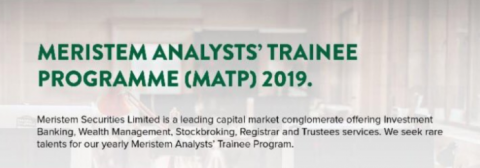 Meristem Analysts’ Trainee Programme (MATP) 2019 for young Nigerians