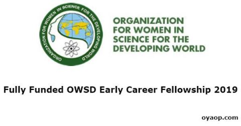 USD 50,000 OWSD Early Career Fellowship for Females 2019