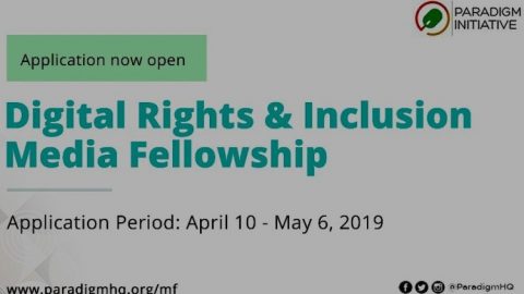 Paradigm Initiative Digital Rights & Inclusion Media Fellowship 2019