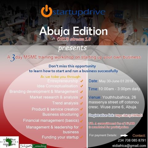 A 3 Day MSME Workshop In Abuja for Business Start-ups