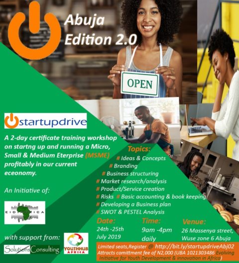 MSME StartUp Drive 2019 (Abuja edition 2.0)