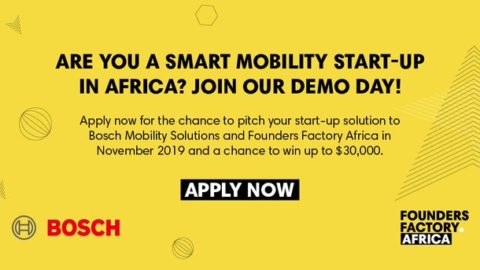 (Fully Funded to South Africa) Bosch/Founders Factory Africa Smart Mobility Start-up Demo Day 2019.