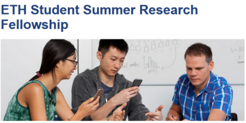 ETH Student Summer Research Fellowship 2020 for Undergraduate & Graduate Students Worldwide (Fully Funded to Zurich,Switzerland)