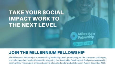 United Nations/MCN Millennium Fellowship for Undergraduates 2020
