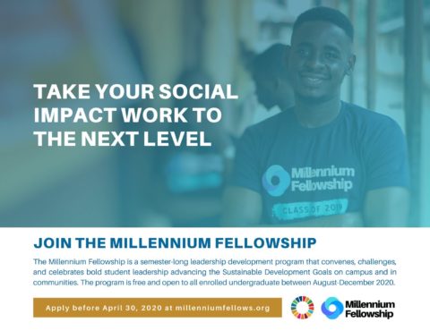 United Nations/MCN Millennium Fellowship for Undergraduates 2020