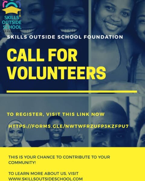 Call for Volunteers at Skills Outside School Foundation