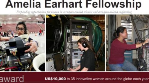 Amelia Earhart Fellowship for Women in Aerospace-applied Sciences 2021 ($10,000)