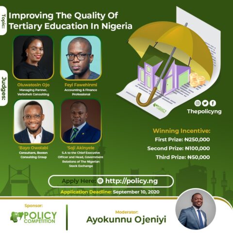 The Policy competition for Nigerian Students 2020 (N400,000 Prize)