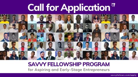 Savvy Fellowship Program for Aspiring and Early-Stage Entrepreneurs 2020.