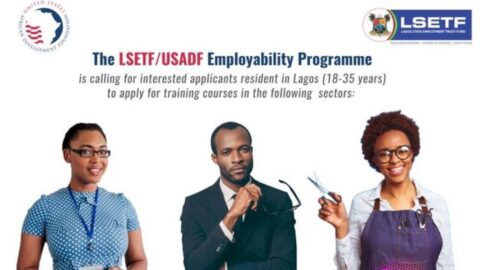 LSETF/USADF Employability programme for Lagos Residents 2020