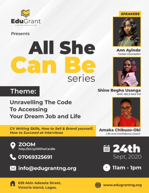 All She Can Be Series- Unravelling the Code to Accessing your Dream Job & Life