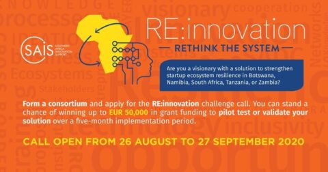 SAIS 2 RE:innovation Challenge for African Startups 2020 (EUR 50,000 grant)