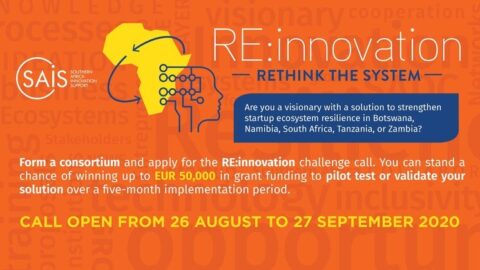 SAIS 2 RE:innovation Challenge for African Startups 2020 (EUR 50,000 grant)