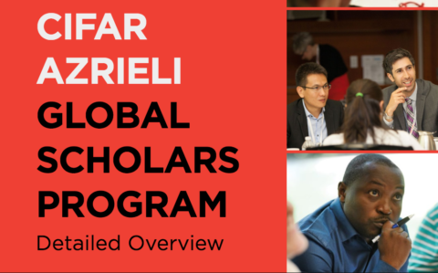 CIFAR Azrieli Global Scholars Program 2020 ($100,000 CAD)