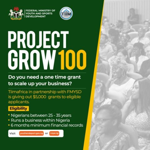 Federal Government of Nigeria Project Grow 100 for Nigerians 2021 ($5000)