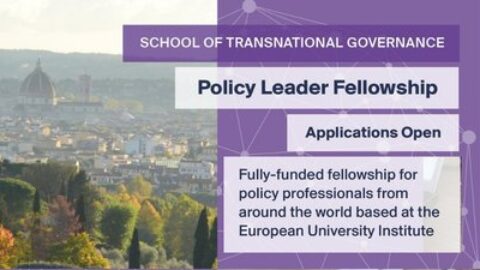 European University Institute Policy Leader Fellowship (Fully Funded)