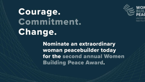 United States Institute of Peace Women Building Peace Award 2021 ($10,000)