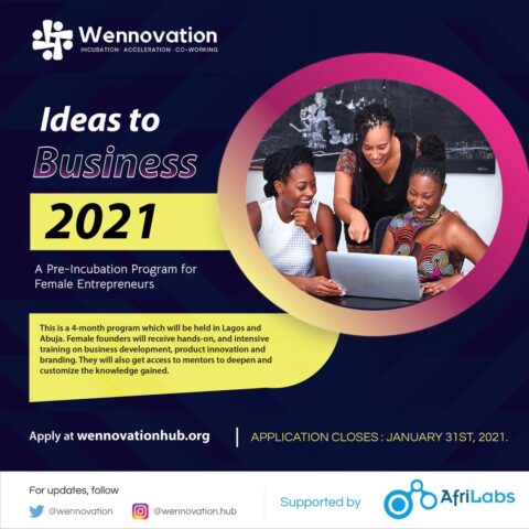 Wennovation Hub Ideas to Business for Female Founders in Nigeria.