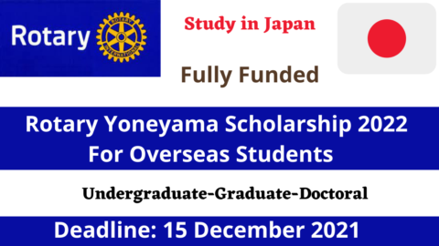 Closed: Study in Japan- Rotary Yoneyama Scholarship for International Students 2022