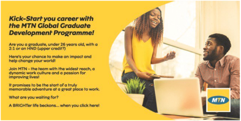 MTN Graduate Trainee for Young Nigerians.