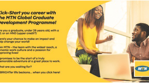 MTN Graduate Trainee for Young Nigerians.