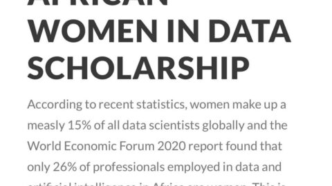Closed: The African Women in Data Scholarship 2021