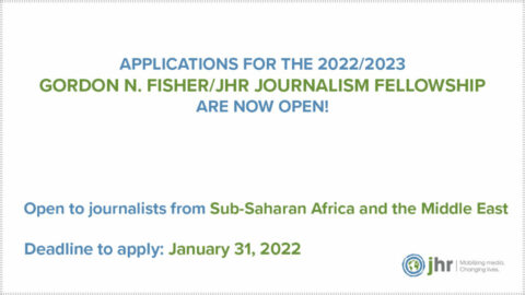 Gordon N. Fisher/JHR Journalism Fellowship 2022 (Fully-funded)