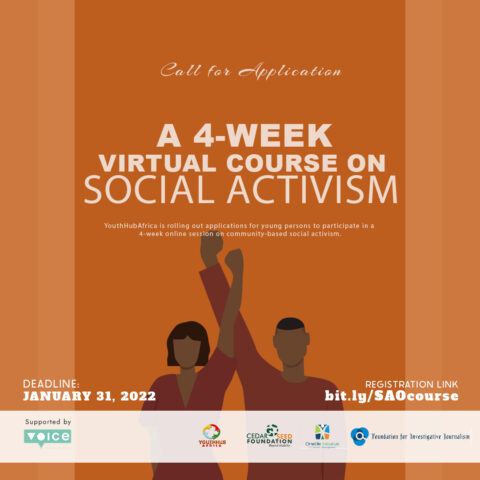 Closed: Call for Applications- 4 Weeks Virtual Course on Social Activism.