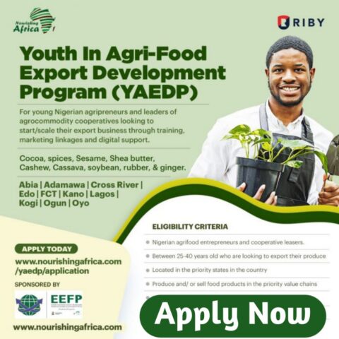 Youth in Agri-food Export Development Program For Nigerians 2022